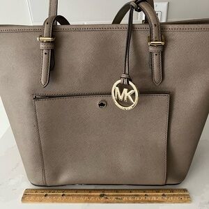 Michael Kors Tan Tote Saffiano Leather Structured Tote